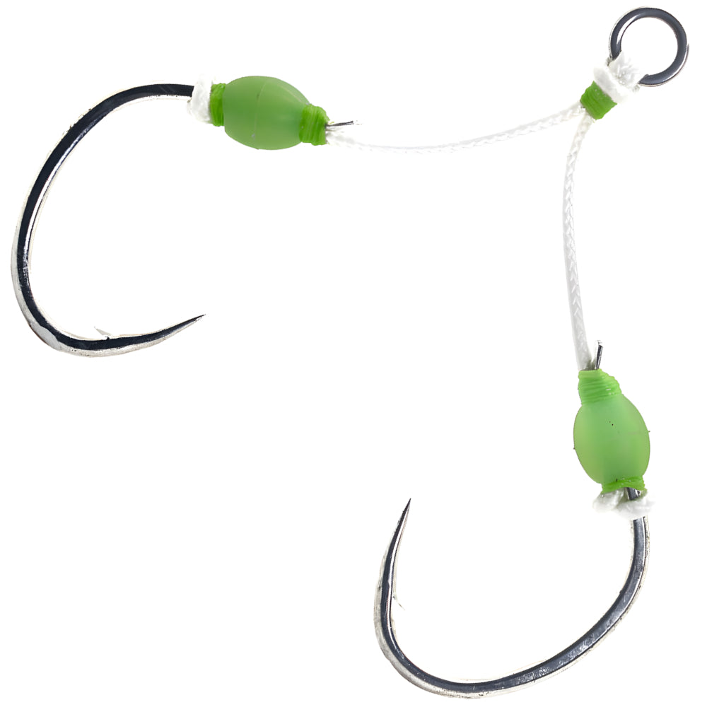 Mustad Slow Pitch Jigging Assist Hooks (2 Pezzi) - Multicolore, Misura 2/0, Terminale Per Pesca In Mare