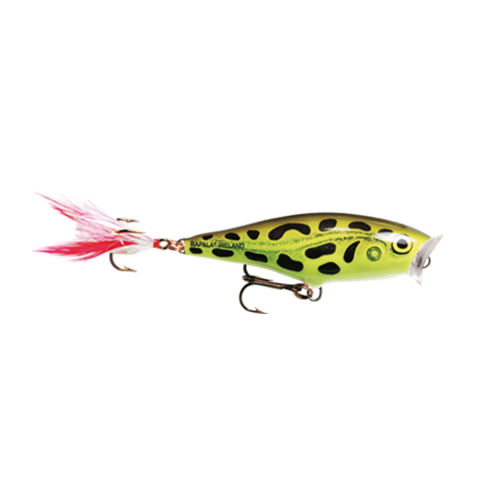 Rapala Skitter Pop 05 Topwater Fishing Lure 2 3/16oz Lime Frog