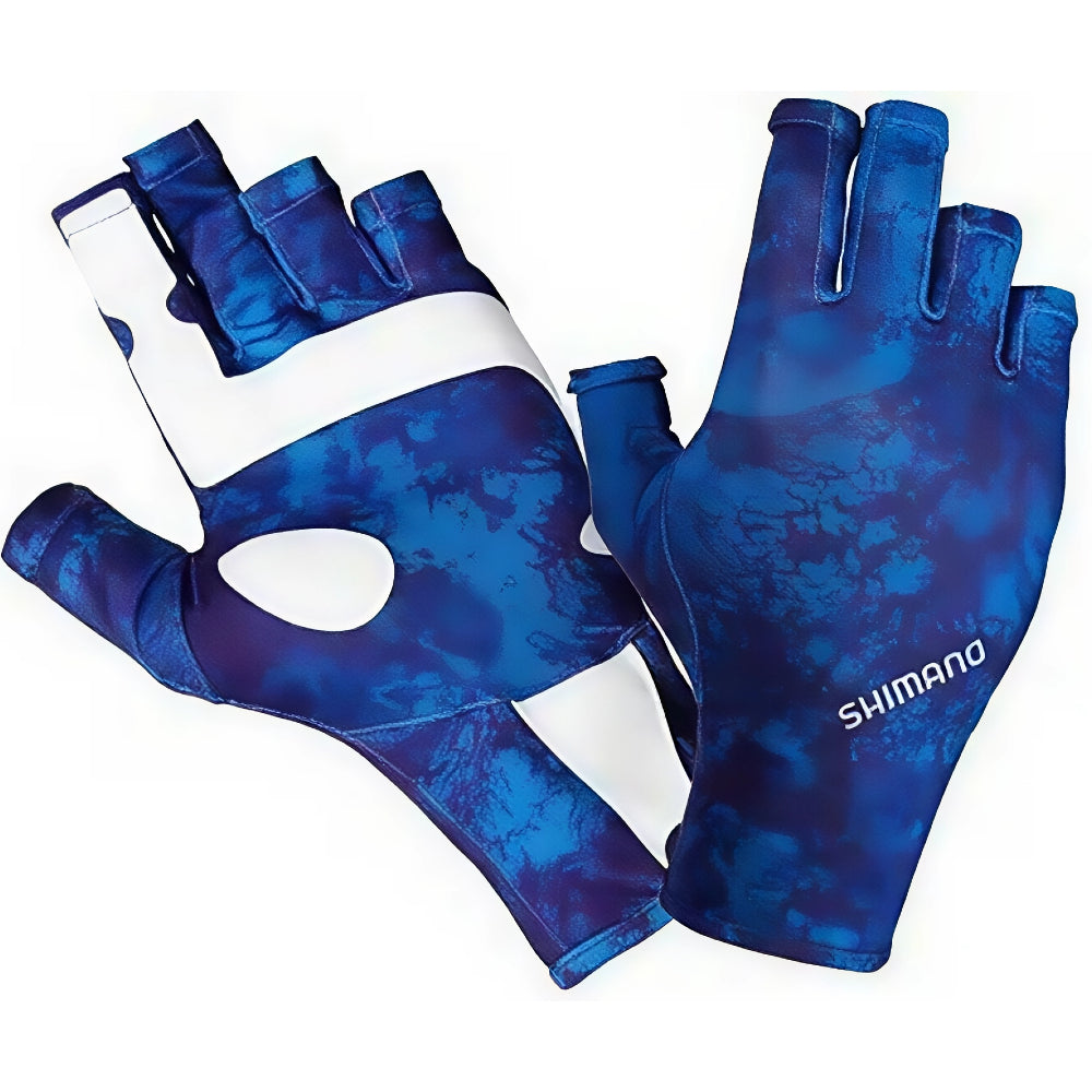 SHIMANO Guantes de Pesca Azul SHMGLOVEBL