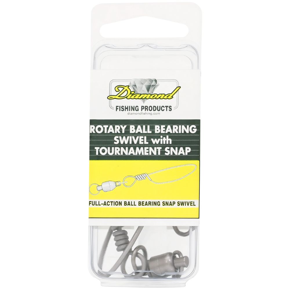 DIAMOND Rotary Ball Bearing Swivel with Tournament Snap 300 LBS (10 Piezas)
