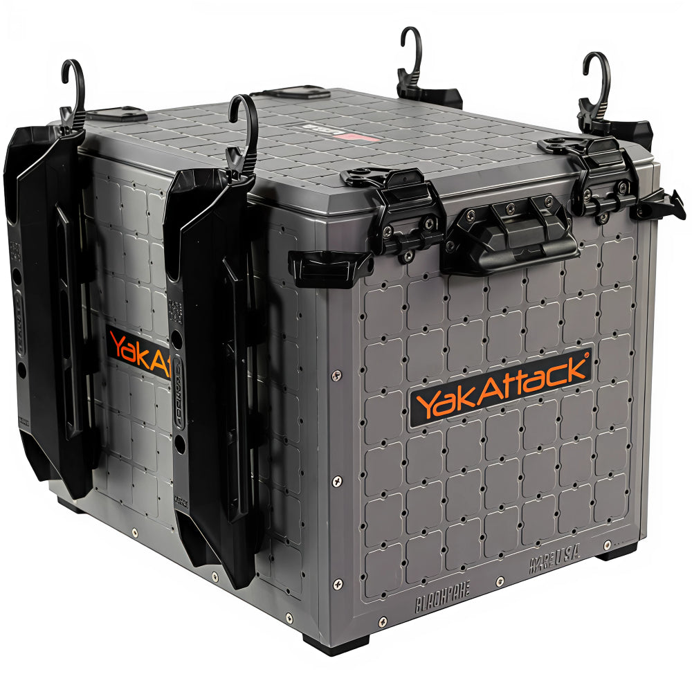 YAKATTACK BlackPak Pro Kayak Fishing Crate Battleship Grey BLP-PRO-13X16-BG