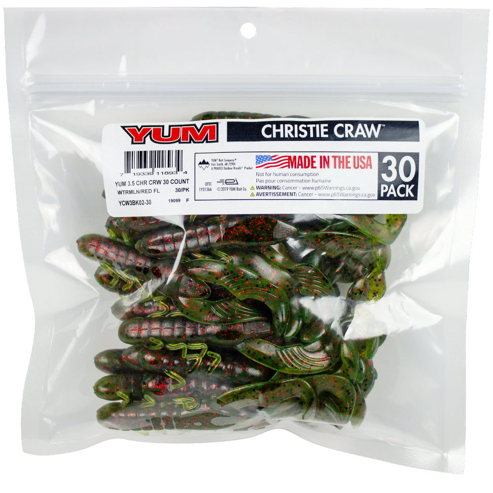 YUM Christie Craw 3.5" YCW3BK (30 Piezas)