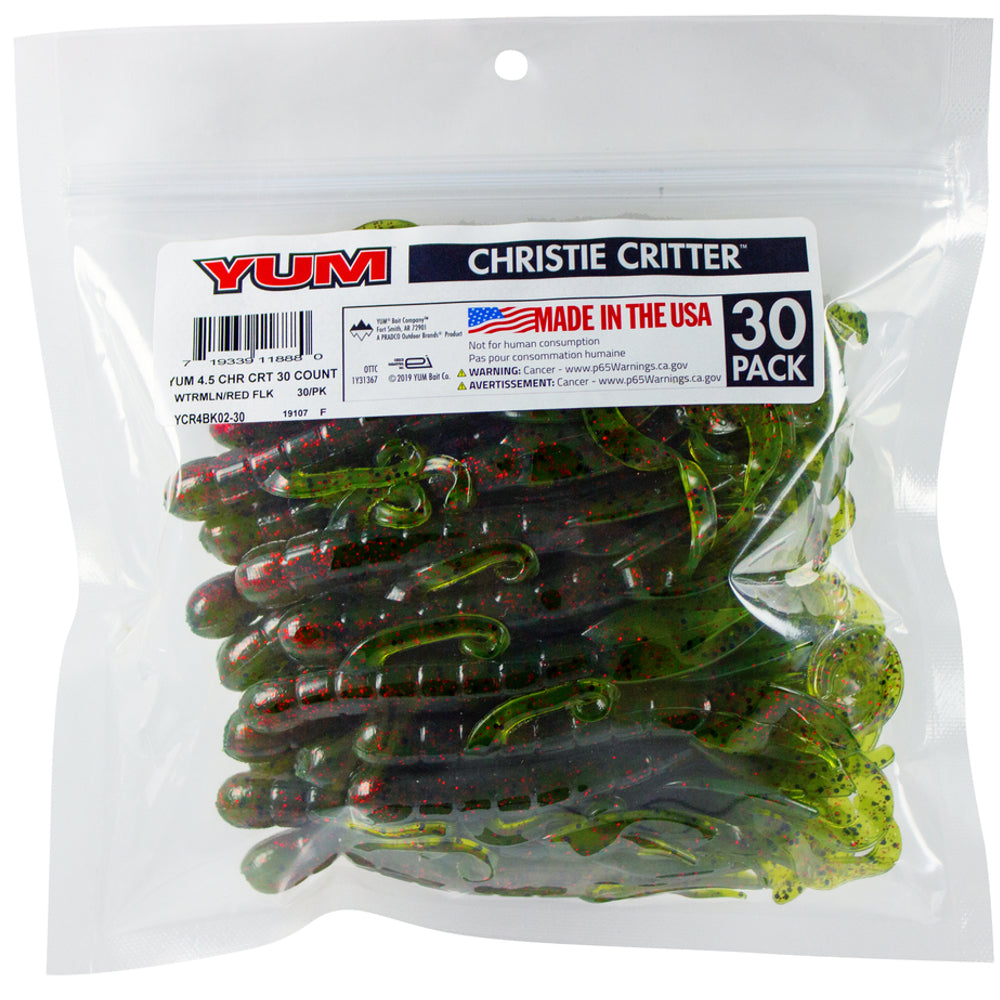 YUM Christie Critter 4.5" YCR4BK (30 Piezas)