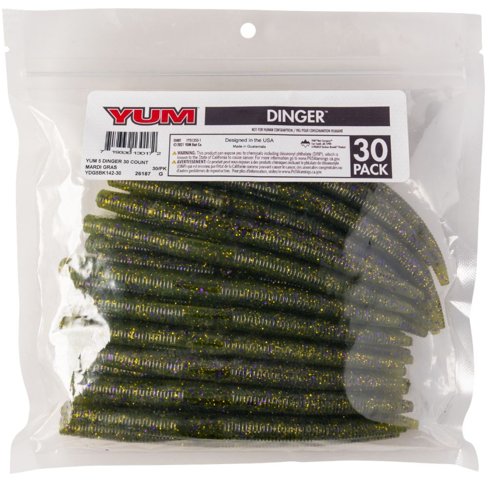 YUM Dinger 5" YDG5BK (30 Piezas)