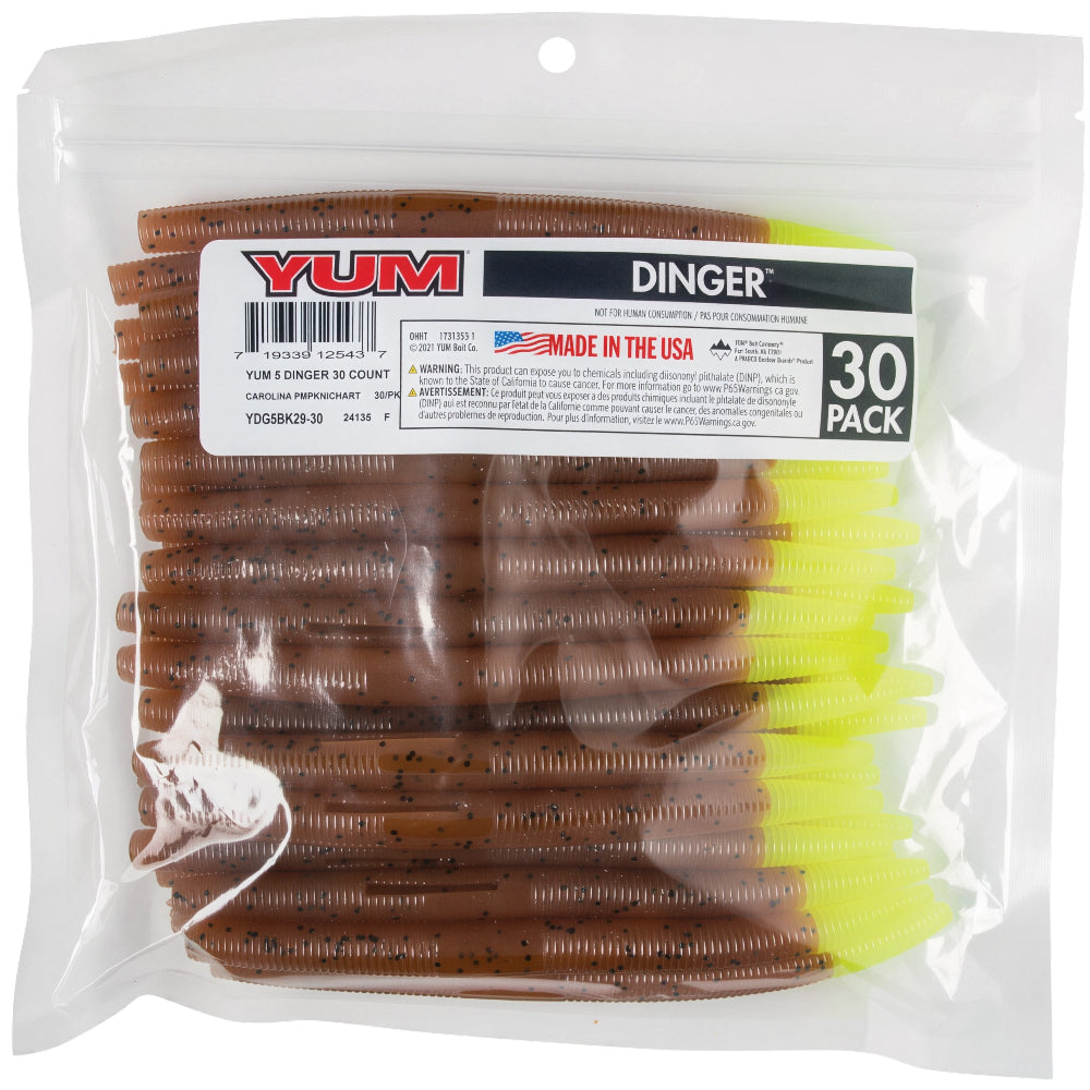YUM Dinger 5" YDG5BK (30 Piezas)