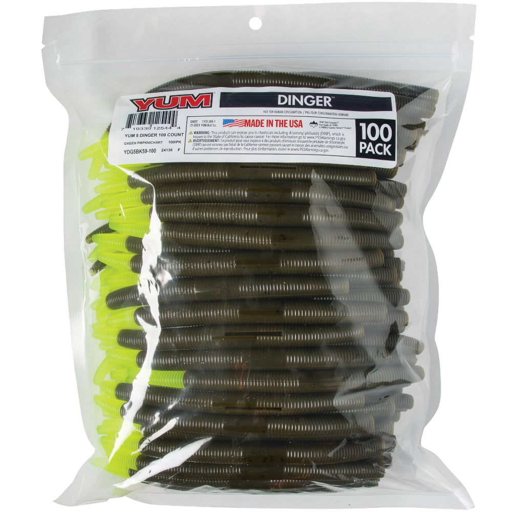 YUM Dinger 5" YDG5BK (100 Piezas)
