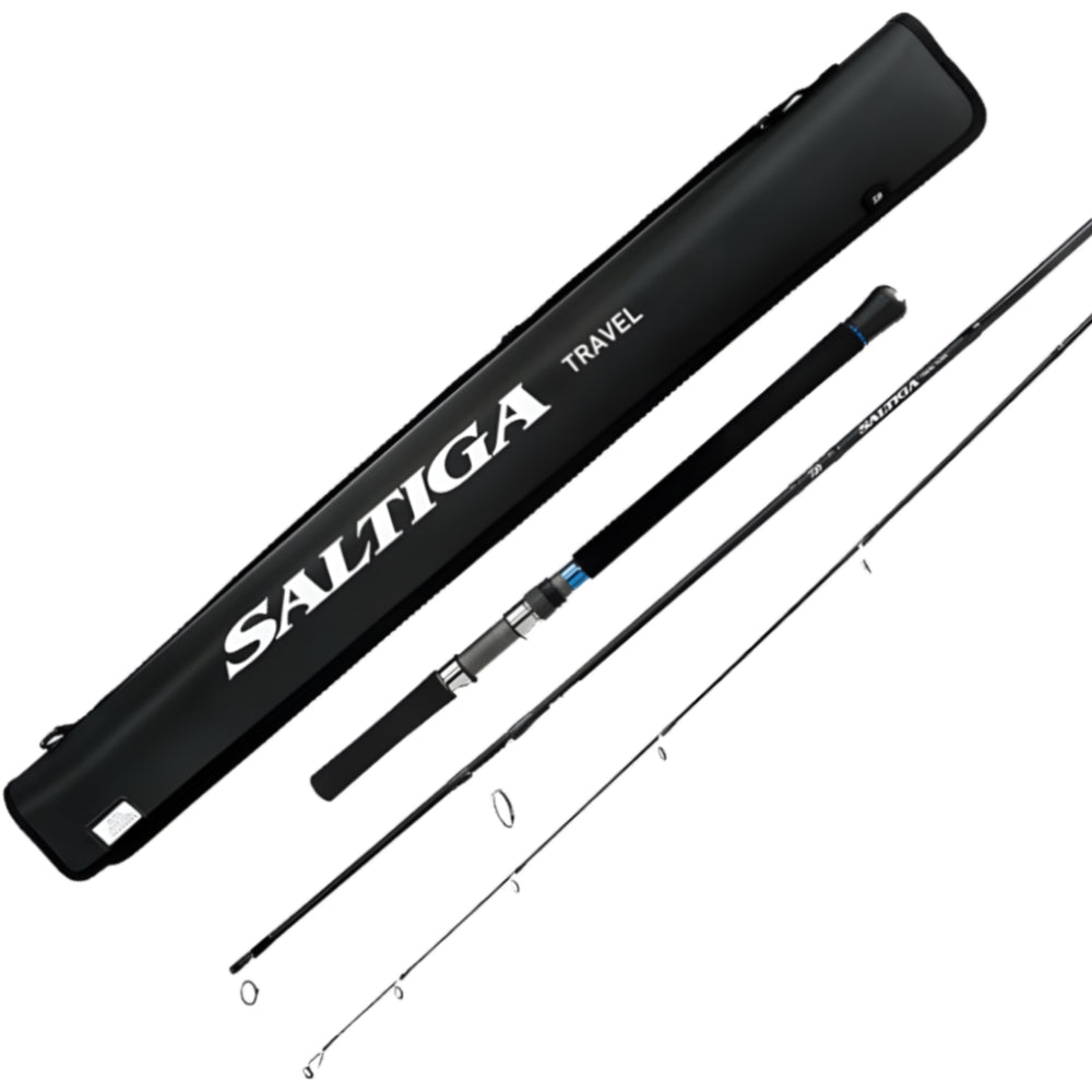 DAIWA Caña Spinning Saltiga Travel 7'4" MH Max. 80 LBS SATR743MHFS (3 Tramos)