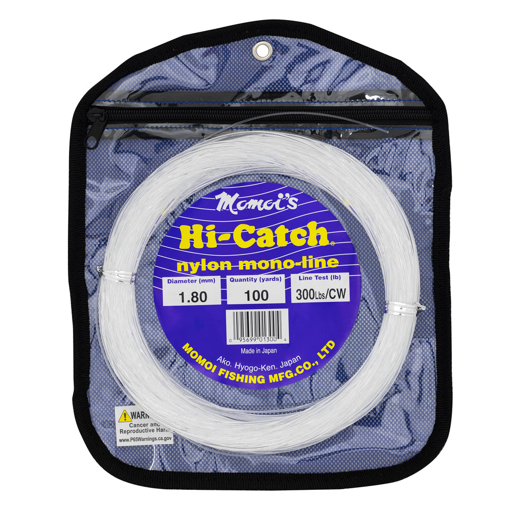 MOMOI Leader Hi-Catch 300 LBS/100 YDS Clear White