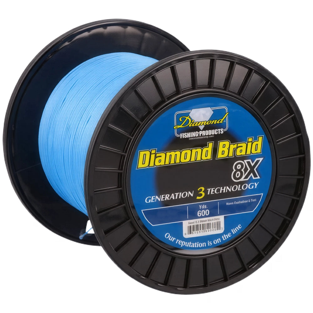 DIAMOND Linea Trenzada Generation III Solid X8 100 LBS/600 YDS Blue