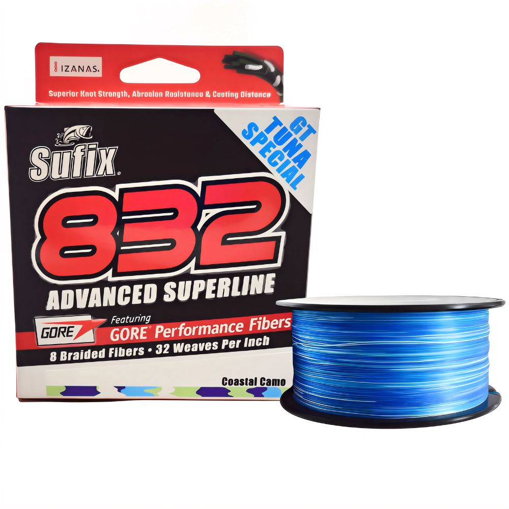 SUFIX Linea Trenzada 832 Advanced Superline 86 LBS/495 YDS Coastal Camo