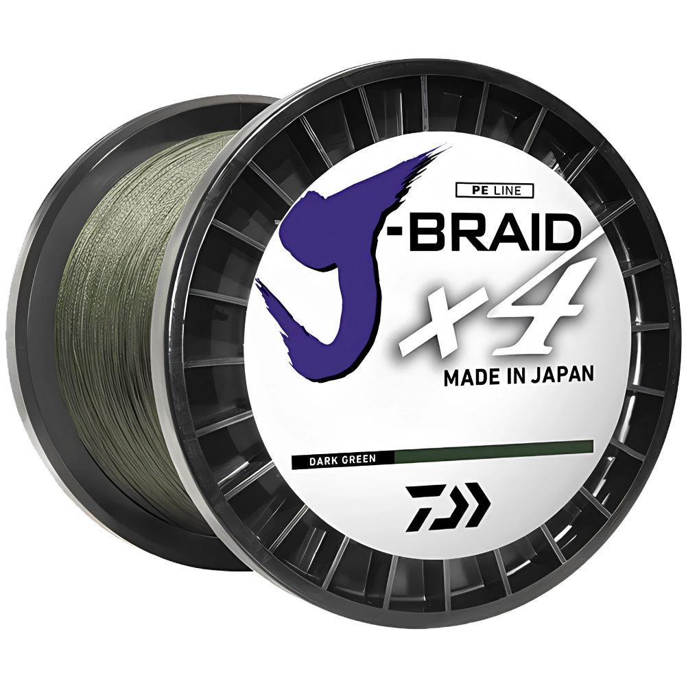 DAIWA Linea Trenzada J-Braid X4 20 LB/3000 YDS Dark Green JB4U20-3000DG