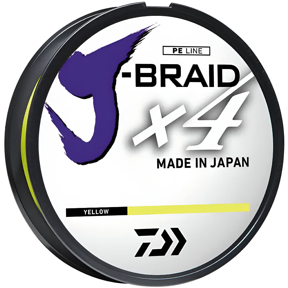 DAIWA Linea Trenzada J-Braid X4 50 LB/300 YDS Fluorescent Yellow JB4U50-300FY