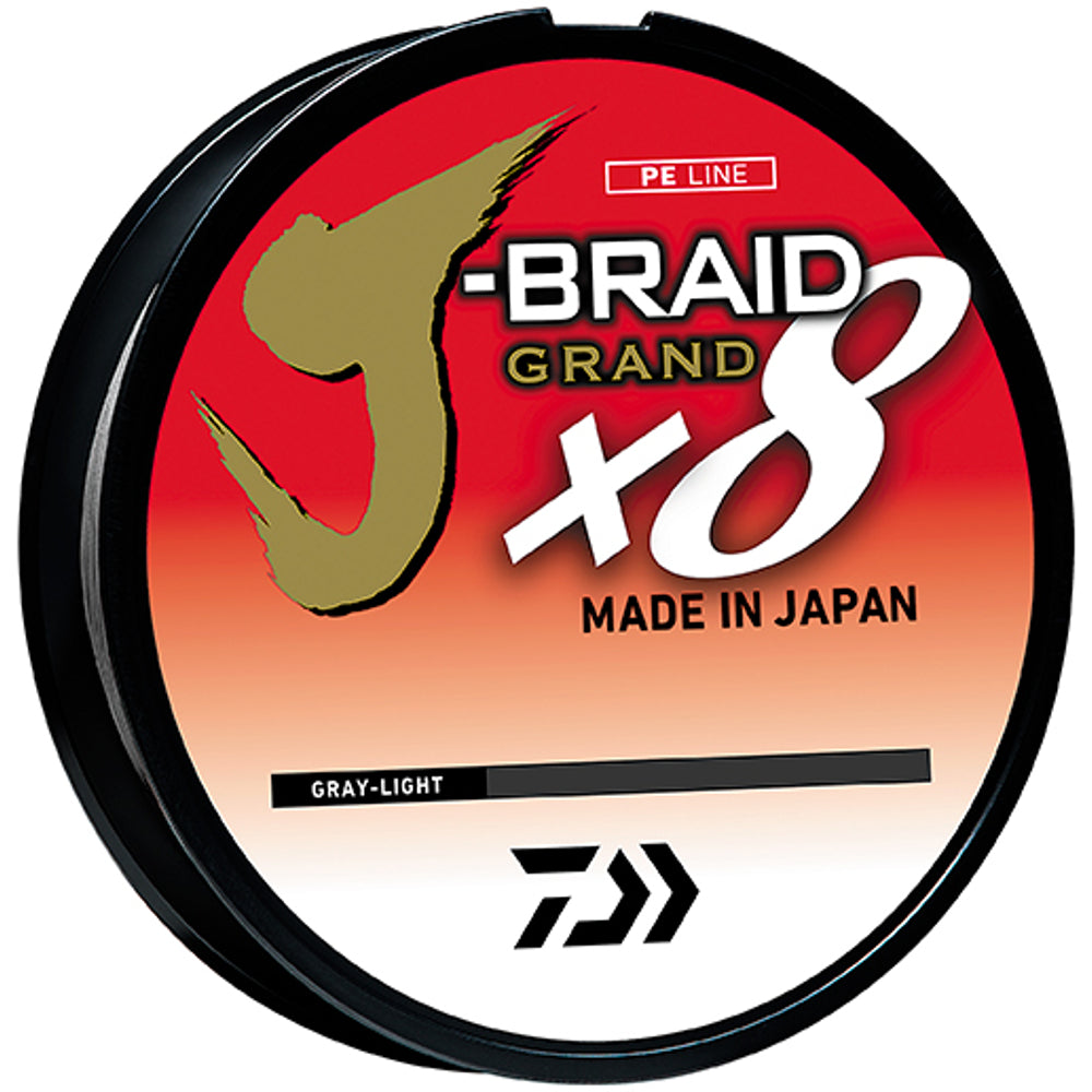 DAIWA Linea Trenzada J-Braid X8 Grand 30 LB/300 YDS Gray Light JBGD8U30-300GL