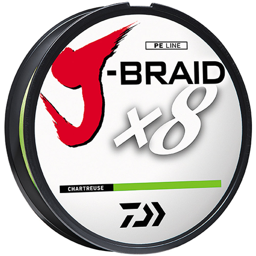 DAIWA Linea Trenzada J-Braid X8 30 LB/330 YDS Chartreuse JB8U30-300CH