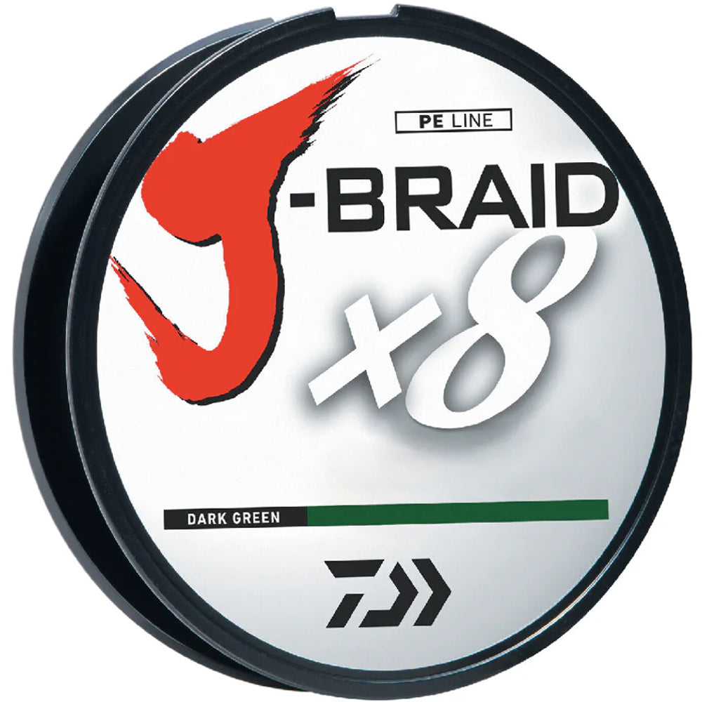 DAIWA Linea Trenzada J-Braid X8 80 LB/330 YDS Dark Green JB8U80-300DG