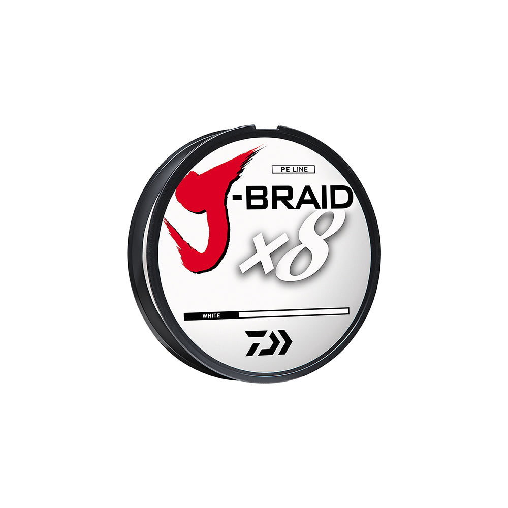 DAIWA Linea Trenzada J-Braid X8 50 LB/300 YDS White JB8U50-300WH