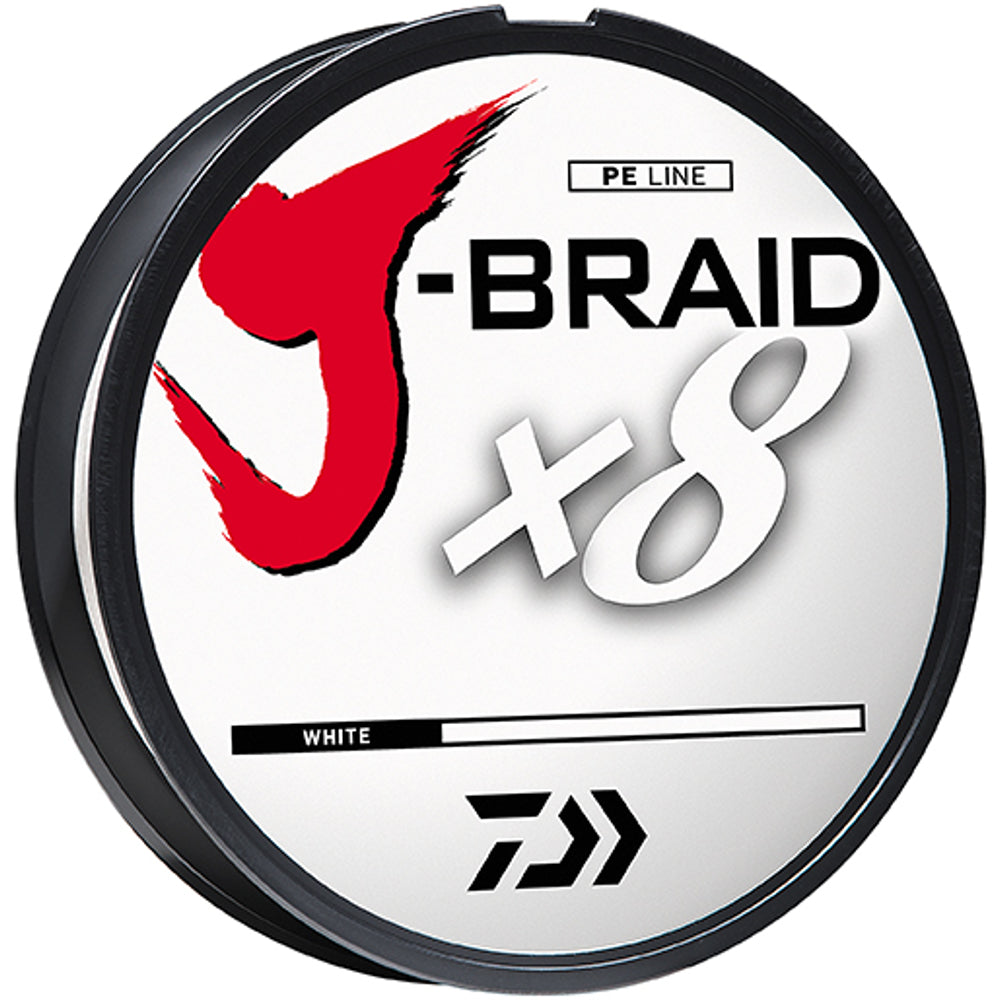 DAIWA Linea Trenzada J-Braid X8 50 LB/330 YDS White JB8U50-300WH