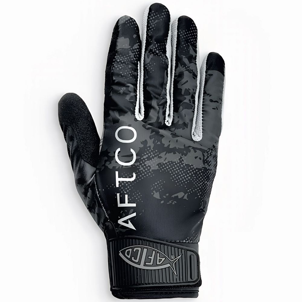 AFTCO JigPro Jigging Gloves Black Storm Camo GLOVEJ-BLSC