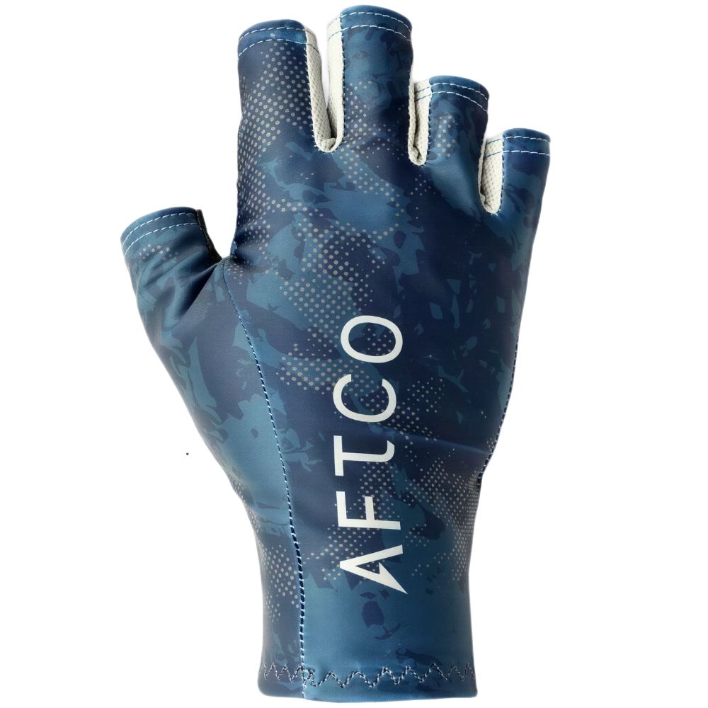 AFTCO Solago Sun Gloves Naval Storm Camo GLOVESG-NSTC